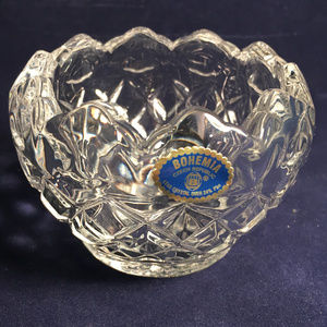 BOHEMIA CZECH - Crystal Glass Small Bowl, 1980s